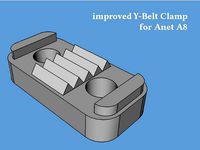 Y Belt / Y Axis Clamp for Anet A8 (improved) by Fleder
