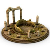 Ancient temple ruins oracle3d model