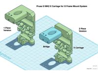 Prusa i3 MK2 X Carriage for Duplicator Frame Mount System by AnyWorldGames