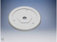77T M0,53 spur gear with hexagonal pattern in center by QuantumFlexGate