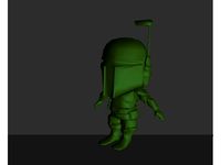 Cute Boba Fett Star Wars by 3D_JOSH