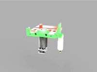 E3D V6 X Axis Carrier for Tarantula - Re-mixed for BLtouch & Layer Fan by Blanik