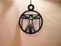 Vitruvian Human Pendant by fabricjean
