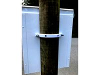 Mailbox bracket for pole by Eggler