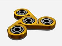 Golden fidget spinner by milangladis