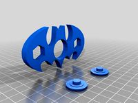 Batman Fidget for 22mm bearing and 2x 8mm nuts by Tamasita