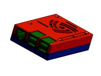 Raspberry Pi 3 Low (Lower) Profile Case w/Cam Mount by -Josh-