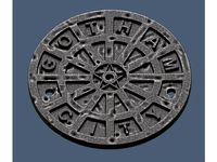 Gotham City Manhole Cover Coaster (Batman) by Killonious