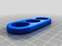 Fidget Bi-Spinner Knurled 608 Bearing by rawlogic