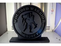 Wounded Warrior Logo with Stand for Memorial Day by filamentone