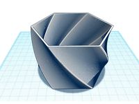 Warped Hexa Planter by Yufu