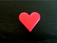 Minimal Heart with hole as a key fob by agentsmith1612