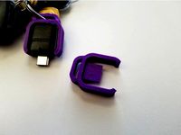 Keychain Holder for Galaxy S8 OTG Adapter (USB C to USB-A) by alwaysdesigning