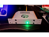 6" Pi Rack Lid with Fan, Faceplate with 5mm LED hole by 3dbcreations
