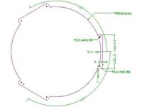 MK3 Reprap aluminum Round 265mm Heatbed by Barrocas