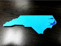 North Carolina Map w/Outer Banks by wwhaley