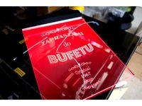 Portable Acrylic edge backlit sign by glassy