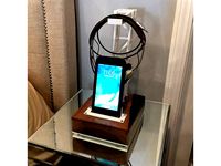 3D Printed and Walnut Headphone Stand and Cellphone Charger by DavidTheMakewright