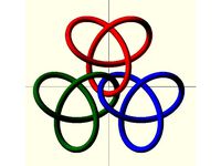 Three linked trefoils by kitwallace