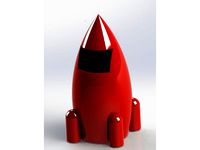 Rocket Trash Can by TinkeringT