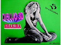 SHAKIRA Dibujo 3D by tresdlito
