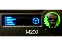 Skull Push Button for Zortrax by mc0676