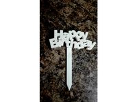 Happy Birthday plant sign tag by Admant77