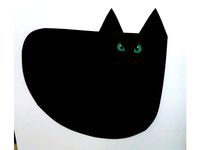 Fat cat (lasercut large fridge magnet) by MakerTobey