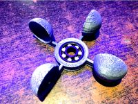 Easy-to-Print Wind Powered Fidget Spinner by KikiTay
