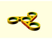 Custom Captioned Fidget Spinner (Dual Extrusion) by edonnelly