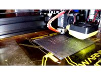 "Gunnozzle" 3D printer extrusion fan nozzle for V6 J-head type with square heat sink and 30mmfan (print cooler) such as Tevo Tarantula . design with built in scaffold    by ConceptualmaN