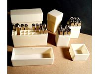 Metal Stamp Organizer / Holders - 3x3 6mm & 3x9 w/three different sizes 4mm, 6mm, 9.5mm by cncartist