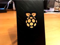 OctoPrint PiTFT Stand w/ Raspberry Pi Logo by sdub76