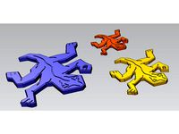 Portachiavi - Ciondolo ”Rettili" la Lucertola di Escher / Keychain - Pendant ”Rectles" The Lizard Escher by Stebo