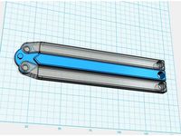 BaliFlipper - Print-in-place Balisong/Butterfly fidget flipping toy. by impliedchaos