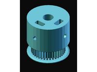 GT2 36 teeth pulley, deeper pitch by Kilanove