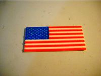 4 color American Flag on a 1 color printer by caj