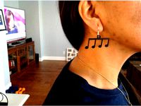 Eighth note earring by DJ_AJ