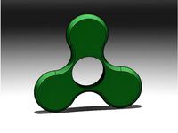 Tri Fidget Spinner Toy ( No outside weight bearings) by 2ROBOTGUY