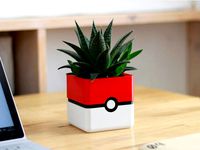Pokemon Planter - Pokeball Minimal Planter by FLOWALISTIK