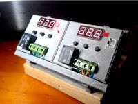 W1209 Temperature switch double housing with stand, for 2 boards.  by Makeoneortwo
