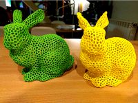 Easter Bunny Voronoi with support. Lapin Voronoi avec support by Julien_DaCosta
