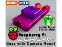pi Zero-W case with cam mount (OctoPrint) by HauntFreaks