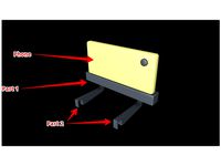 Anet a8 Xperia ArcS mount front  by dioxik