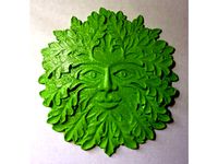 Green Man Bas Relief Wall Hanger (Remix) by DeltaWhiskey