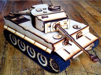 Lasercut Tiger E tank by JackCarter