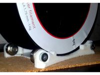 Roller Filament Spool Holder with smaller ground in right scale by Starwhooper