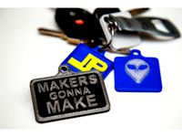 Keychains (Alien/MakersMake/MyLogo) - (UPDATED) by LetsPrintIt