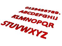 Letters and numbers Calibri 42mm by ReMont