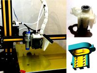 E3D v6 hotend mount for Creality CR7, CR8, CR10. Modular Snap-In design by sybu